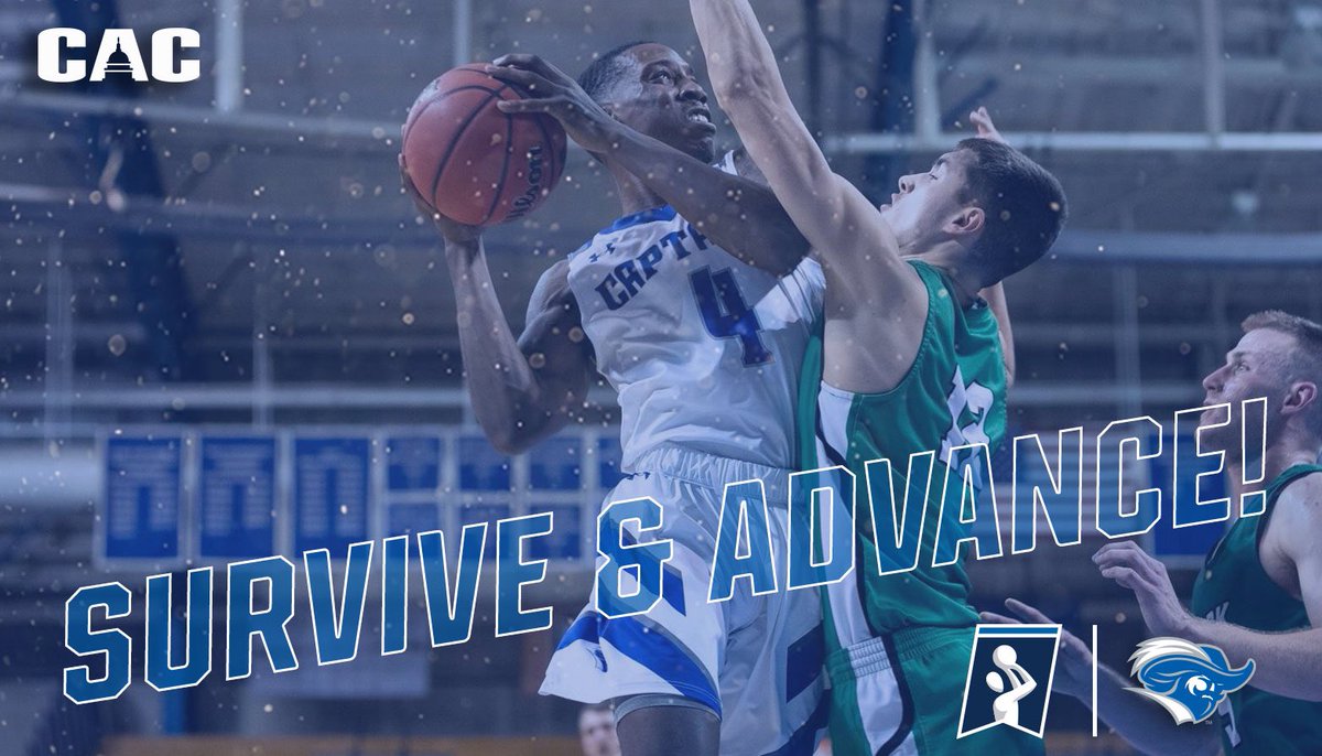 C2CAthConf's tweet photo. ❕𝘾𝘼𝙋𝙏𝘼𝙄𝙉𝙎 𝘼𝘿𝙑𝘼𝙉𝘾𝙀 ❕

Christopher Newport upsets #11 Colby 74-64 in the First Round of the NCAA Men’s Basketball Tournament 🙌

🏀 https://t.co/v3qYmOuZer

#CACMBB | #D3Hoops https://t.co/tauyc3Bepr
