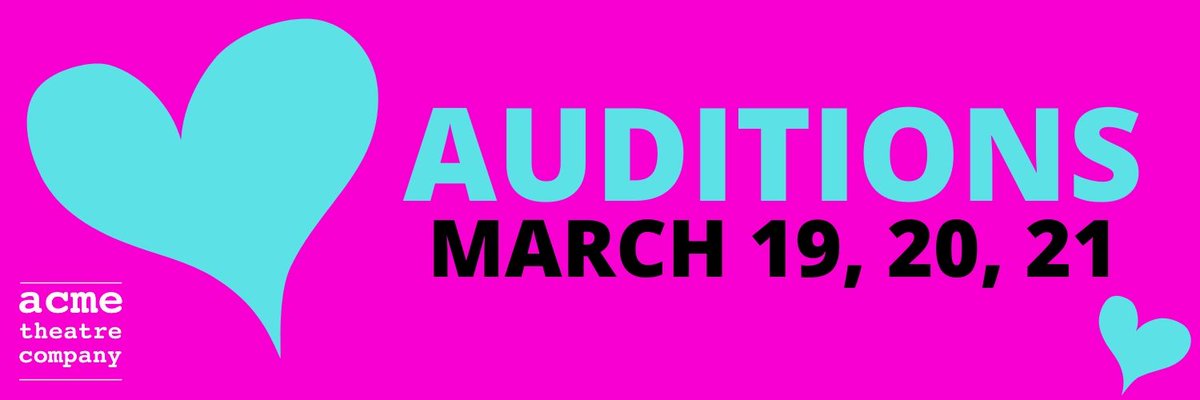 ACMEtheatre's tweet photo. 9-12th grade folks! Come audition March 19-21 for Acme's FREE spring comedy - THE METROMANIACS by David Ives
https://t.co/8fAhWwOFhS https://t.co/k9j0weZojt
