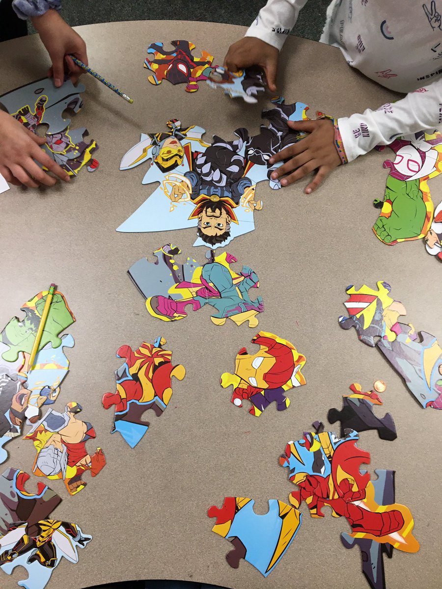 Synergizing to finish our puzzle! Fun Friday’s in fourth grade are perfect opportunities to use our 6th habit! <a href="/CombsCatchUp/">Combs Catch Up</a> <a href="/wcpssmagnets/">WCPSS Office of Magnet Schools (Choice Schools)</a>