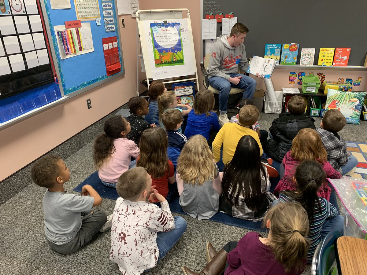 FarkasFirsties's tweet photo. And a very special thanks to @IndianaSwimDive for coming in for Read Across America day. These First graders loved asking questions about swimming and adulting! @griffineiber 

@HP_Pandas https://t.co/UjPMgmKrGf