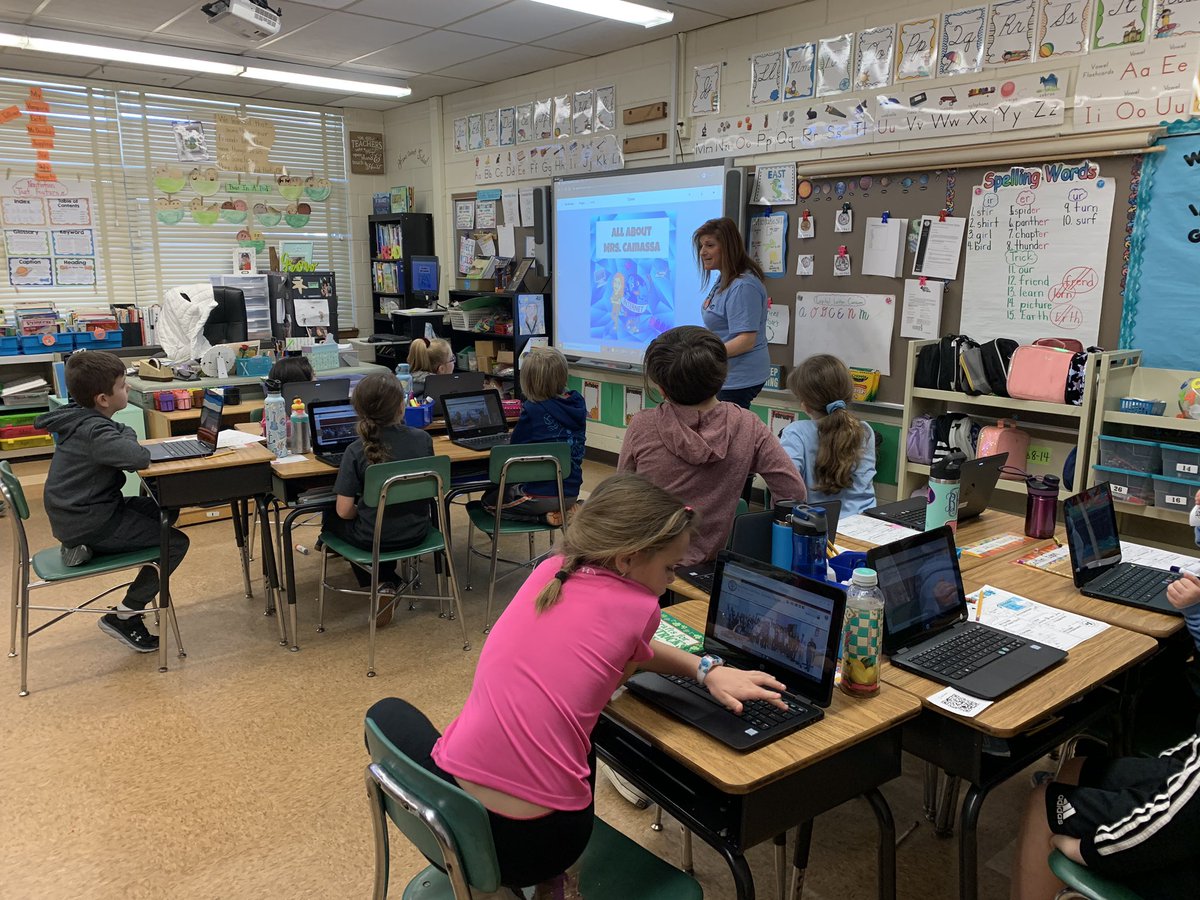 Working on Book Creator to create All About Me books.