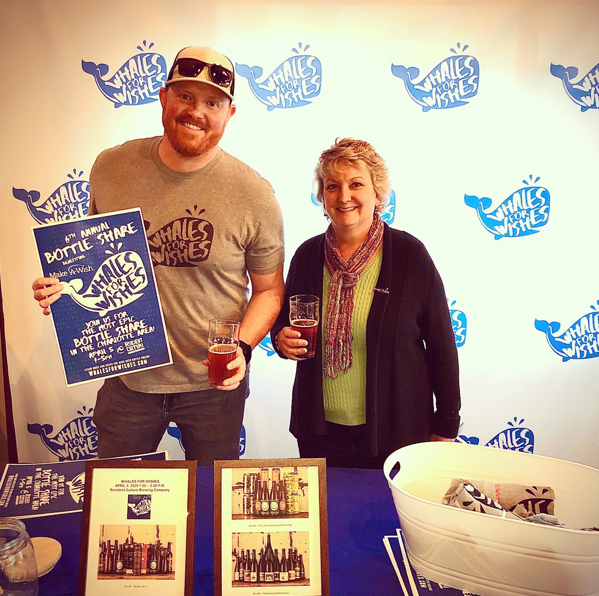 We’re setup and ready to share the word about #wfw2020 tonight at @BirdsongBrewing! Drop by and enjoy a #cltbeer with us. Birdsong is graciously donating a portion of their sales tonight to our cause. We hope to see you soon! 🍻🐋🍻