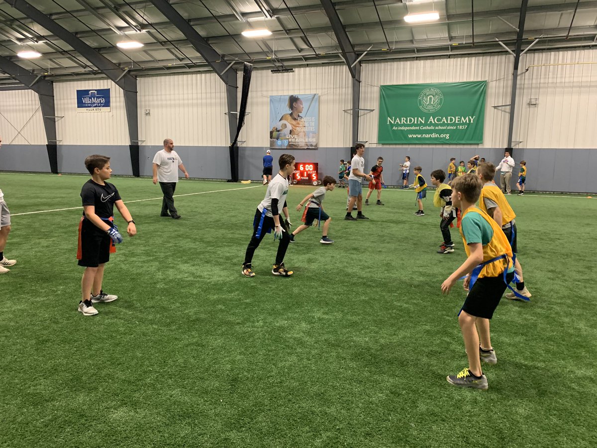 NMMSBUFFALO's tweet photo. What a fun week watching @NardinAcademy girls and @CanisiusHS boys coach/mentor our girls and boys in flag football at our @NardinAAC. Thank you to @NardinAthletics and @CanisiusHSFB for organizing it! #thinknardin #gogators https://t.co/nPM61IX2Km