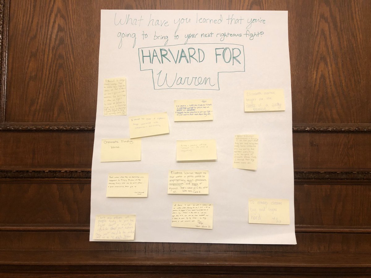 Harvard4Warren's tweet photo. Over the past year and a half, we’ve built a community on campus that learned to always dream big and fight hard. We’re all going to take something away from this experience: https://t.co/LtZxhDliUA
