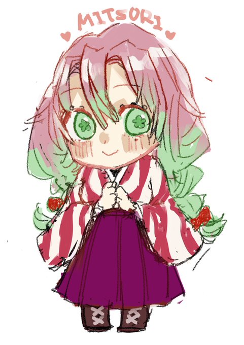 ちほさんがTwitterに投稿した甘露寺蜜璃(鬼滅の刃)のイラスト。
