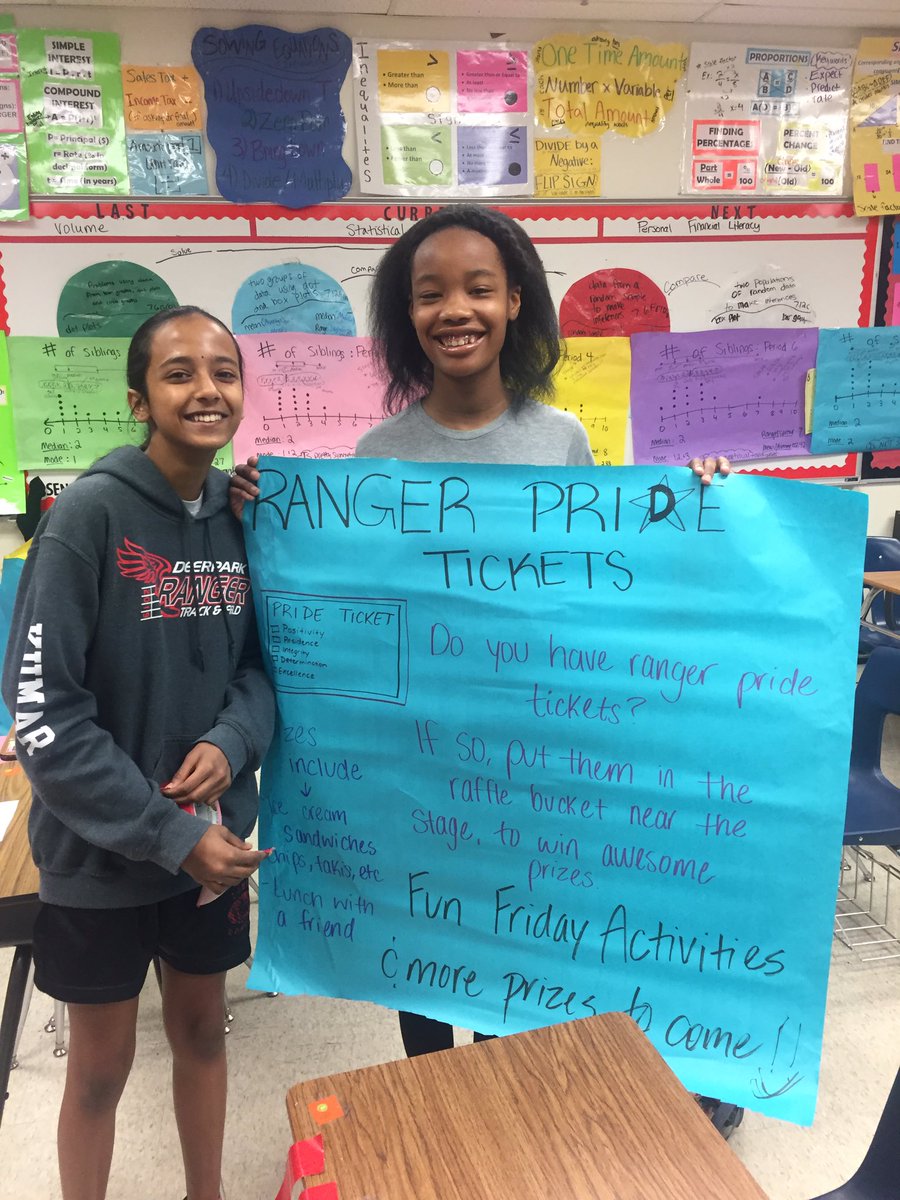 DaughtryMs's tweet photo. Time sure flies when you’re having fun! A performance from the talented DMS band during Monday meeting, my students’ new “class pet,” StuCo helping advertise our PRIDE ticket incentives, &amp; my classes continuing to work hard on our data unit❤️. #StrongerTogether #rrisd1family https://t.co/7nmVubnn1J