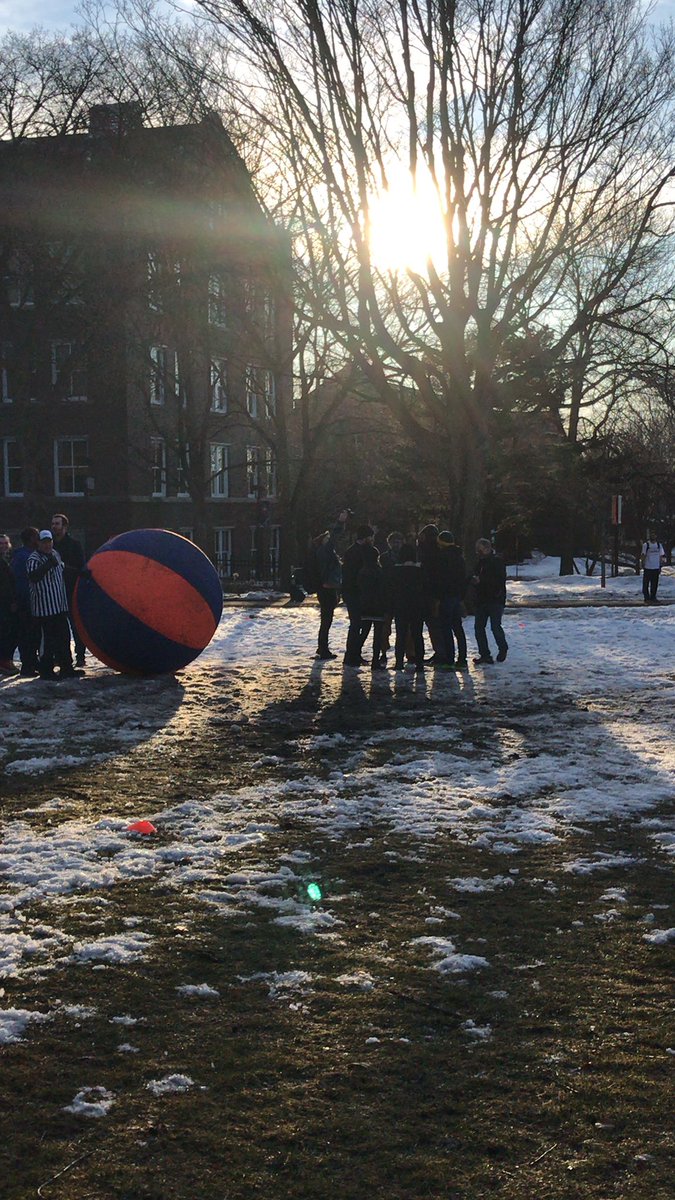 themacweekly's tweet photo. AD Donnie Brooks enters the game for the faculty! This may be the push they need to beat the seniors! #pushball #FoundersDay #DonnieBringsTheDrip https://t.co/vR6MFgxcBl