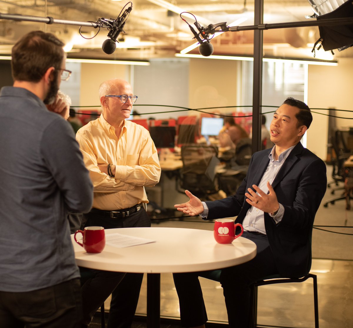 brighterion's tweet photo. Videotaping Brighterion’s Eusong Huynh, VP, Customer Success, w/ Dan Rampe, Director of Marketing. Series explaining how Brighterion #AI increases #FraudDetection, reduces false positives &amp; enables customers to reduce resources by replacing #FraudPrevention rules w/ AI out soon. https://t.co/wb7eWlAIhC