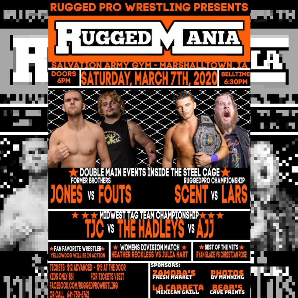 TheHadleyBros's tweet photo. Tomorrow night, we are leaving Marshalltown with the @RUGGEDwrestling Tag Team Championship. #BrothersBeforeOthers https://t.co/DR1p6Du6il