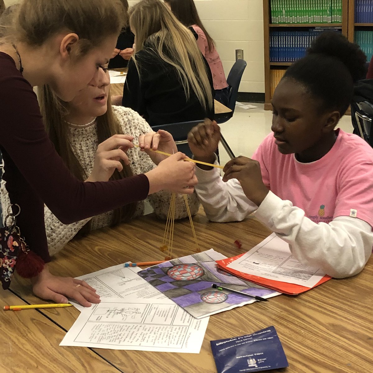ETBoothSTEM's tweet photo. Great STEAM collaboration this week with 8th grade STEM Exploratory students and 8th grade Art students building Kinetic sculptures. @ETBoothMS https://t.co/8fhT9eckU0