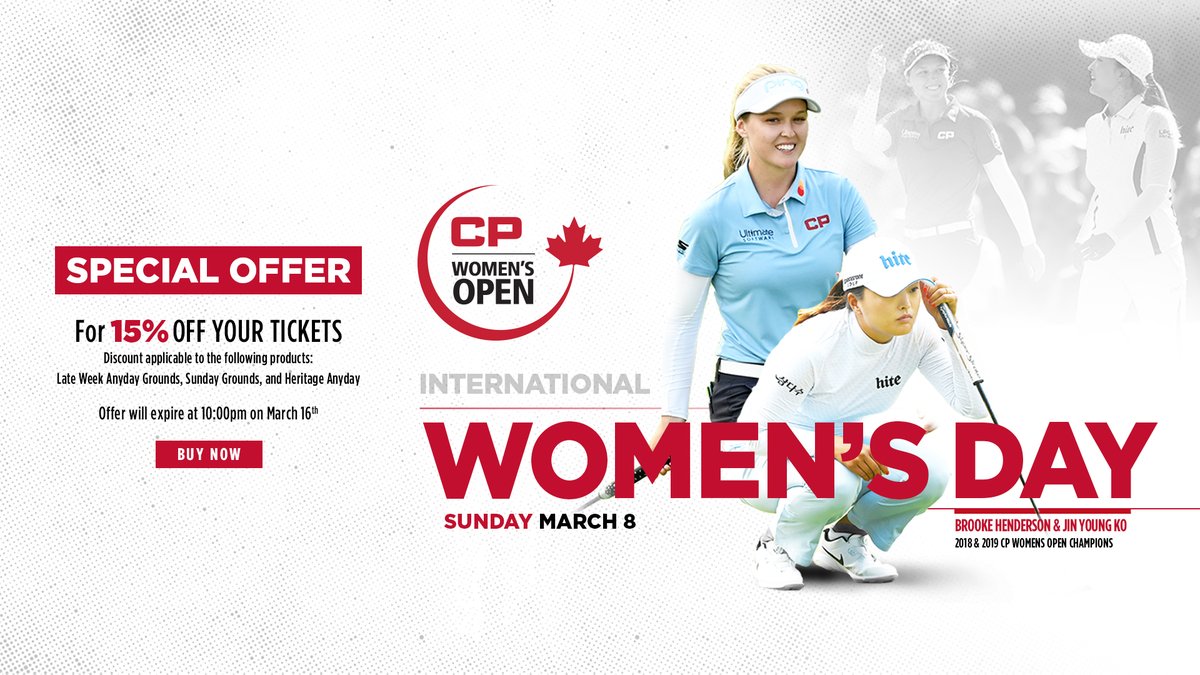 cpkcwomensopen's tweet photo. 🏌🏼‍♀️SPECIAL OFFER!🏌🏼‍♀️ 

Save 15% on tickets for a limited time only! 

➡️ https://t.co/clKQTOoDXl 

#IWD2020 https://t.co/diTJs4VqXa