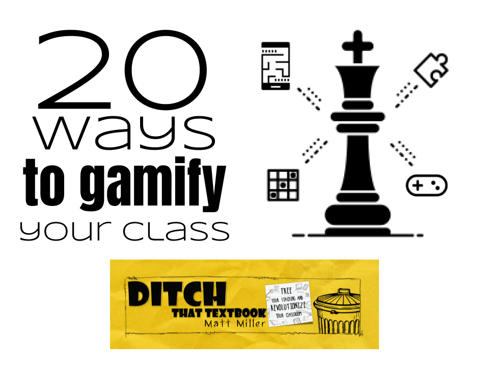 DitchThatTxtbk's tweet photo. 🚨Updated post!🚨
20 ways to gamify 🎲 your class
🎮 20 ideas 💡 you can use right away
🎳 Links to tools for gamification
🕹TONS of templates!
https://t.co/9b8T9etWWi #Ditchbook https://t.co/en33iZL2RW