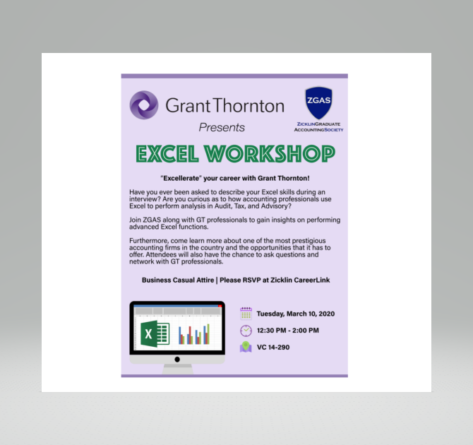 ZGAS's tweet photo. Be sure to attend our "Excel Training with Grant Thornton" session next Tuesday. This is an amazing opportunity to gain insights from accounting professionals on how to execute advanced Excel functions, as well as to discover how Excel is used to drive analysis in audit and tax. https://t.co/28tfrQK6Um