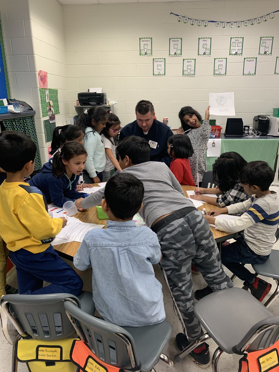 MsGordon14's tweet photo. Who knew our Watch Dog Dad doubles as an artist? We were very lucky to have him join us today! @MsGordon14 @RLCPrincipal @RLC_Coyotes https://t.co/43v4BbUxfT
