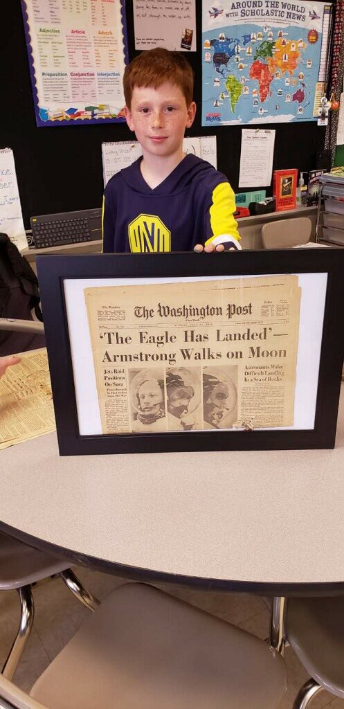 SiegelEagles's tweet photo. Thanks to the Lynch family for sending in primary sources from 1941, 1963 and 1969. The newspapers covered the bombing of Pearl Harbor, Kennedy's assassination and Landing on the moon. #travelingbackintime https://t.co/QxaCYwvmUu