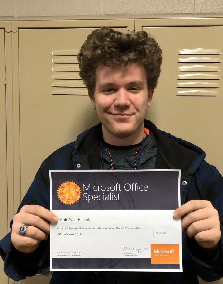 MrsSwit's tweet photo. Finally, got the site license for MOS certification and testing began today! Congratulations to Bri, Andrew, Carter, Becca, Izzy, Jacob, and Joe! More pictures coming Monday!! #lfleads #lfbusn #MOS #Gmetrix #Word #PowerPoint #Excel #EmployabilitySkills https://t.co/rHq4Gfw96E
