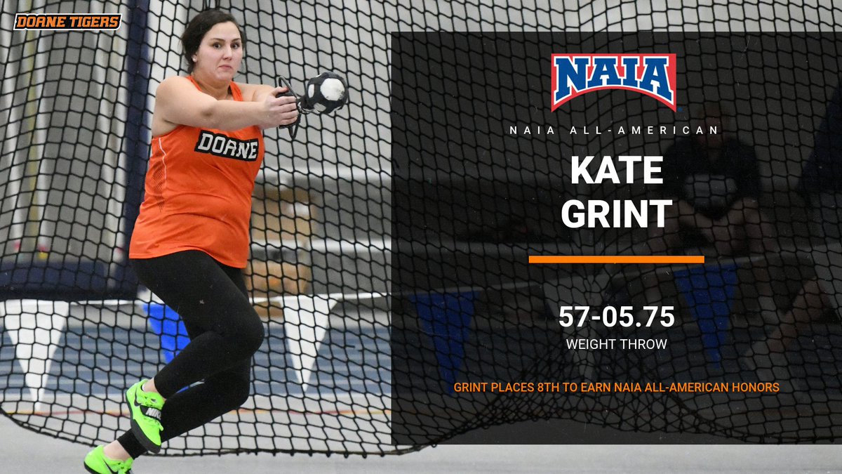 DoaneAthletics's tweet photo. #DoaneTF All-American Kate Grint (weight throw) https://t.co/AougEvSghB