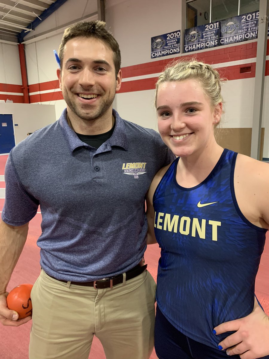 Congrats Morgan Wrublik for setting a new school record in the shot put 12.74m (41’9.575”)