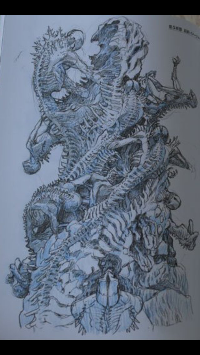 Damian The Concept Art For Shin Godzilla Is Insane Shin Godzilla Struck This Insanely Specific Balance Between Having Godzilla Being Grounded And Authentic While Also Being Mythic Also The Idea