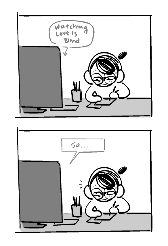 im watching love is blind and today i actually slammed the pause button and ran over to @absoliutely doubled over in pain from second hand embarrassment but this is usually what happens and how ive continued watching 1/3 