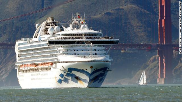 cnnbrk's tweet image. At least 21 people aboard the Grand Princess cruise ship off the California coast tested positive for coronavirus, Vice President Mike Pence says cnn.it/32Z8jlC