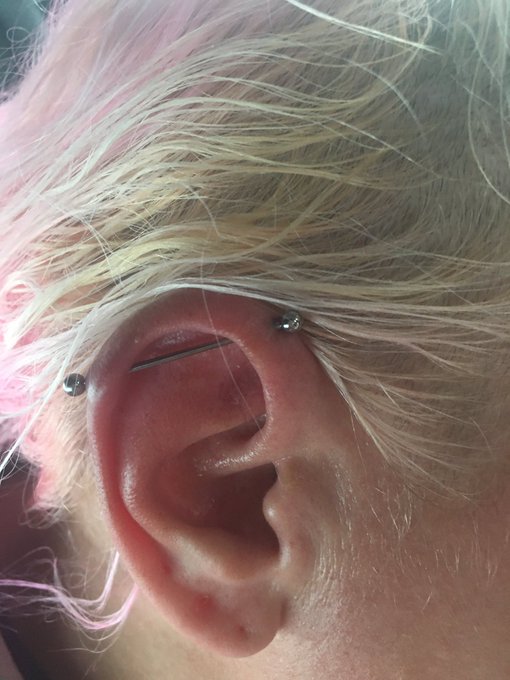 So I went to get one piercing redone and added one! Whitney&rsquo;s work is top notch! https://t.co/gnwdnN