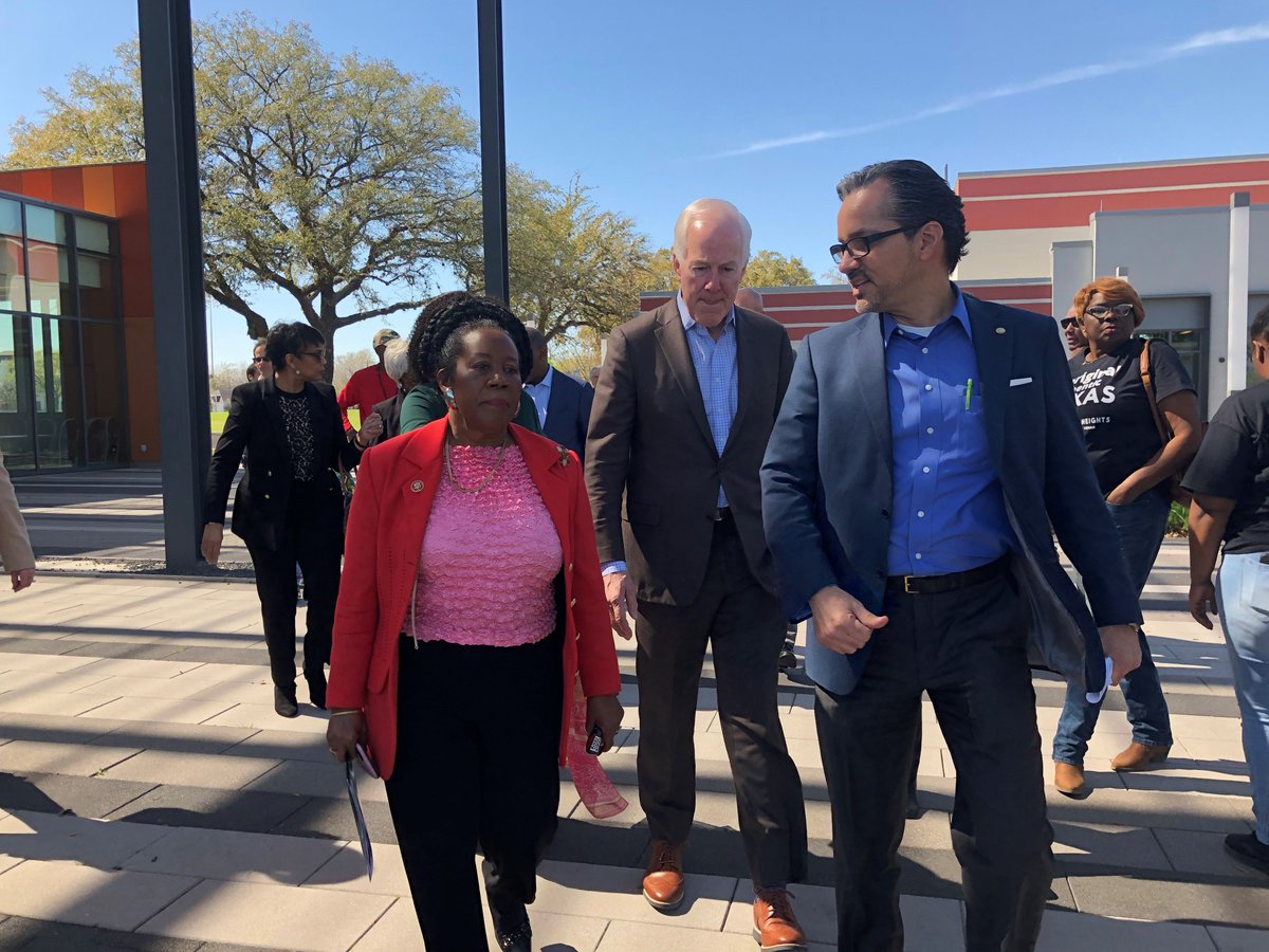 JacksonLeeTX18's tweet photo. (1 of 4) Today I, along with Senator @JohnCornyn, Mayor @SylvesterTurner, and a number of other elected and civic leaders announced the passage and creation of the National Historic Emancipation Trail Study Act which I authored and sponsored in the House and... https://t.co/OEj1P3F511