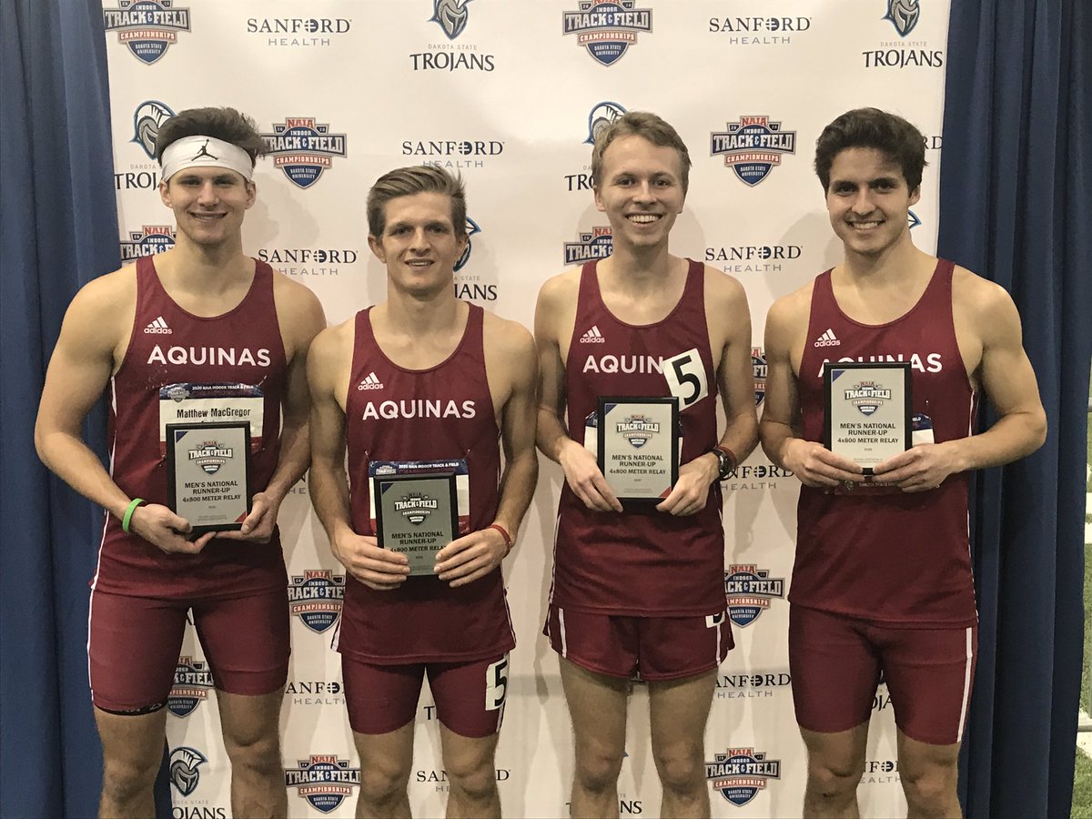 AQXC_TF's tweet photo. Men’s 4x800 Relay - National Runners-Up. Robbie Morse, Matt MacGregor, Connor McGee, Grayson Harding - 7:38.29! #aqsaints #aqtf #naiatrack https://t.co/bc1Z1z7Axk