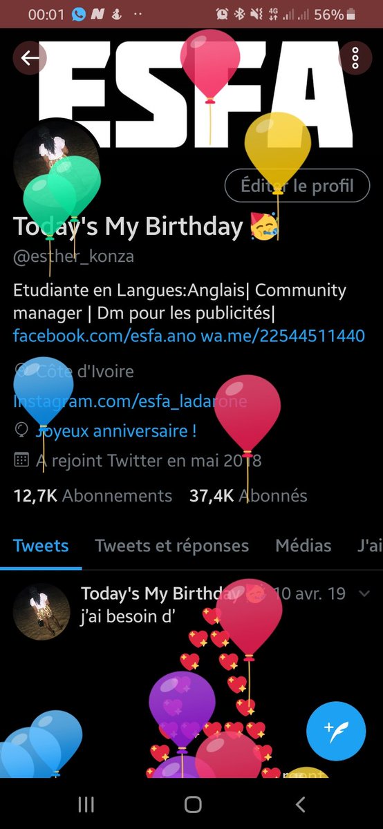 esther_konza's tweet photo. STOP!!!!!! 
It's my fucking birthday today 🥳🥳🥳🥳🥰
Thanks you My GOD https://t.co/2Ml3B1DTsI