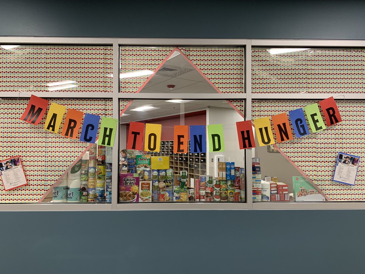 AmityElem's tweet photo. Can I just say how amazing our Groundhogs are?!  One week...and our March to End Hunger pyramid is filling up!  Keep those donations coming in...every can and box that comes in helps someone in need! #bsdpride #amitygroundhogs https://t.co/T199RMJyOq