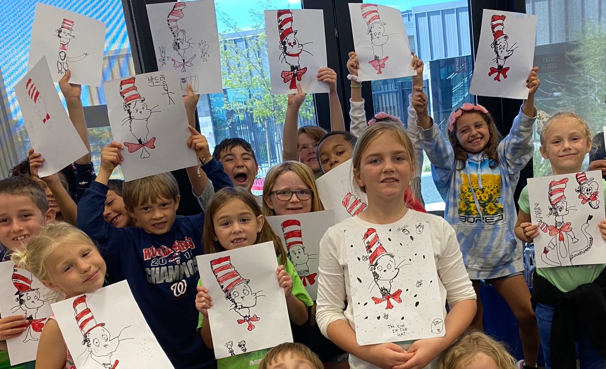 Today we did a directed draw of The Cat in the Hat to culminate Read Across America Week! ⁦<a href="/SanOnofreSchool/">San Onofre School</a>⁩