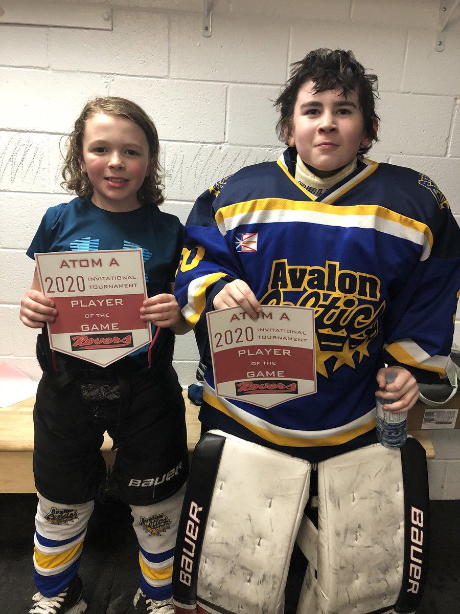 Strong start to the Bay Arena Atom A tournament with a 5-3 win over the host Rovers &amp; a 8-3 win over <a href="/gfwcataracts/">GFW Cataracts</a> Atom A. #9 Gardner gets the POG in game 1 with #30 Lake getting the honours in game 2. Up next vs Clarenville 1130 am Saturday. @DJHLnews @HkyNL <a href="/AvalonCeltics/">Avalon Celtics</a>