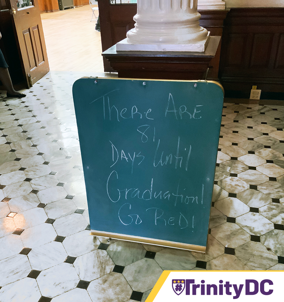 TrinityDC's tweet photo. “Your education is a dress rehearsal for a life that is yours to lead.” - Nora Ephron
.
.
#TrinityDC #GoRed #Graduation #Graduation2020 #College #72DaysLeft #Countdown https://t.co/MNuislsYFf