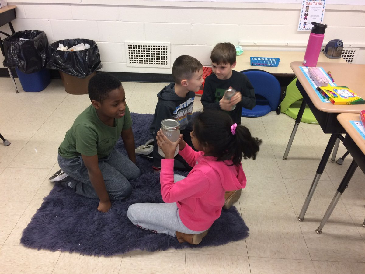 mmlarkin1211's tweet photo. Reading about weather so in science we made a tornado in a jar! #114#OTES#2graders https://t.co/WQ2XegCAIT