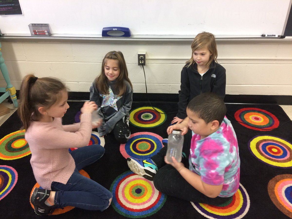mmlarkin1211's tweet photo. Reading about weather so in science we made a tornado in a jar! #114#OTES#2graders https://t.co/WQ2XegCAIT