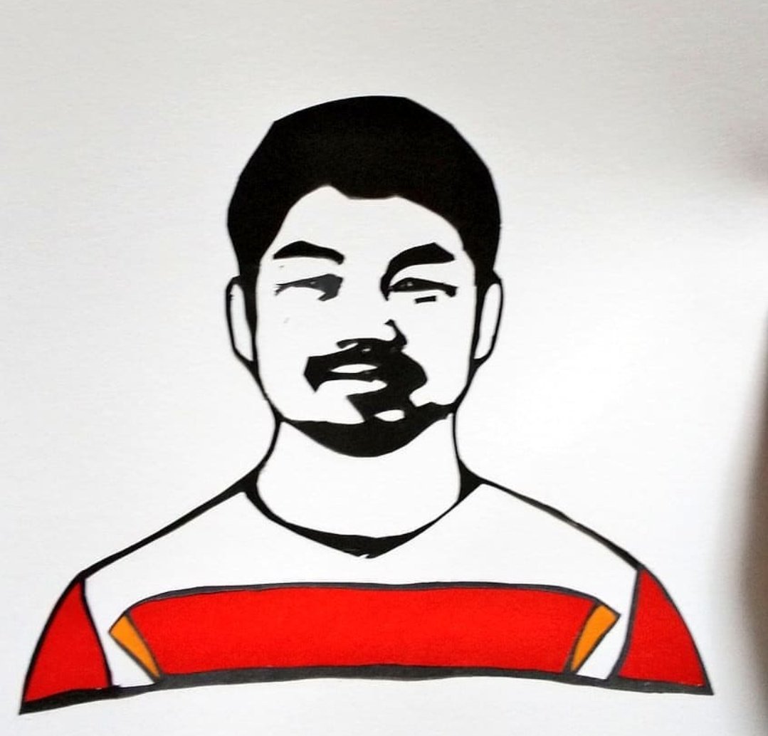 Pois Chiche ラグビー日本代表 田中史朗選手の切り絵 田中史朗 ラグビー日本代表 Papercuttingart 切り絵 Collage Pois Chiche ラグビー日本代表 田中史朗選手の切り絵 田中史朗 ラグビー日本代表 Papercuttingart 切り絵 Collage