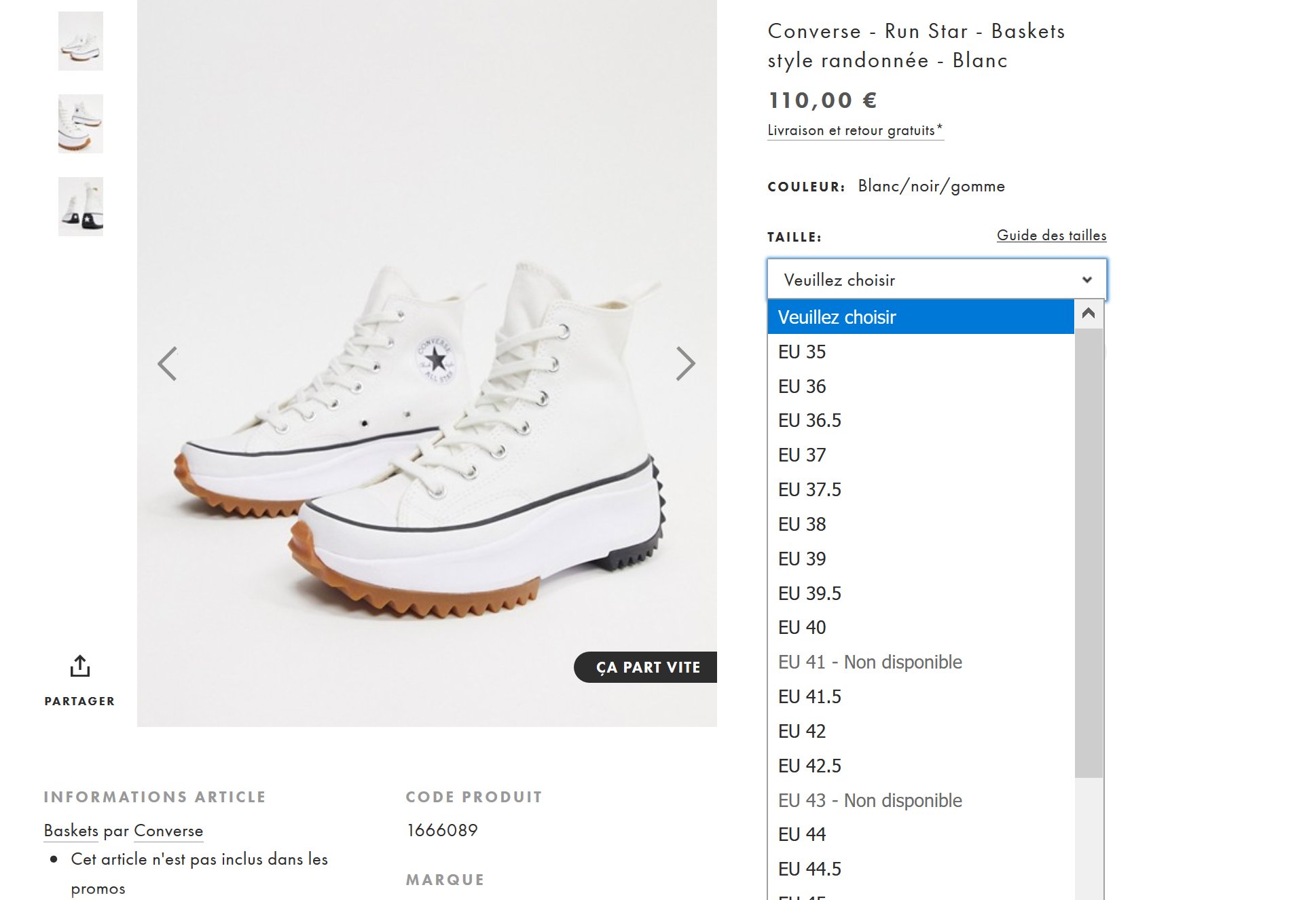 do converse run large