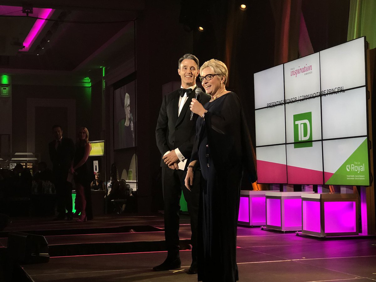 Thank you <a href="/TD_Canada/">TD (Canada)</a> for being presenting sponsors of the #InspirationAwards for 7 years! <a href="/TaraLynnH_TD/">Tara-Lynn Hughes</a> is here representing TD, on stage with Ben.