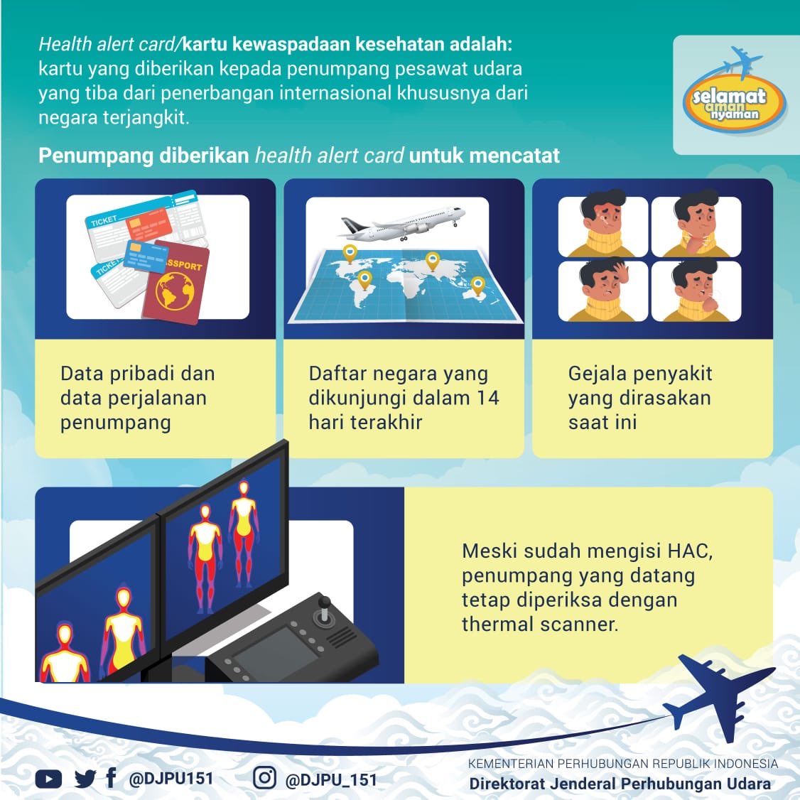 Perhubungan Udara On Twitter Apa Sih Kegunaan Hac Health Alert Card Hac Merupakan Early Warning System Yang Digunakan Untuk Mengendalikan Resiko Penyebaran Penyakit Karantina Seperti Covid 19 Mers Sars Yello Fever Dan Penyakit