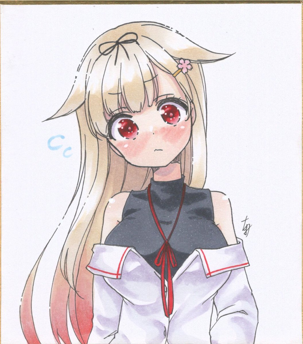 yuudachi (kancolle) ,yuudachi kai ni (kancolle) 1girl hair flaps solo long hair red eyes ribbon hair ornament  illustration images