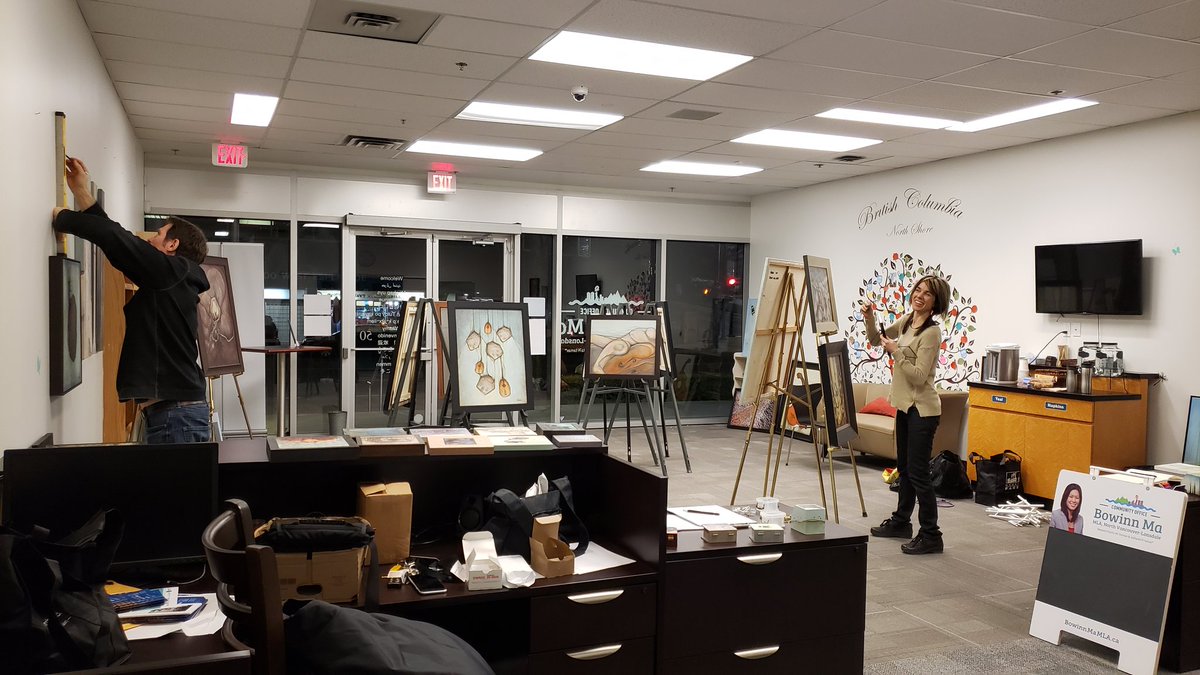 BowinnMa's tweet photo. "Victoria Mitchell’s surreal, haunting, and sometimes romantic paintings are set to be displayed at #NorthVan-Lonsdale MLA Bowinn Ma’s constituency office at 221 Esplanade West."

Open all weekend! Learn more about the North Shore Arts Crawl: https://t.co/AxYHBkUNVe https://t.co/vwnEmUNESh