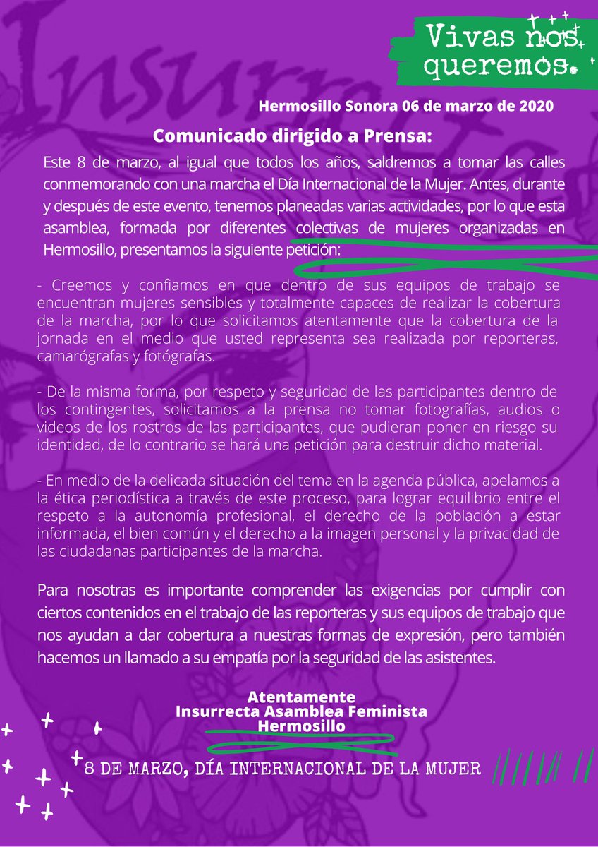 pyrsonora's tweet photo. A los medios de comunicación: https://t.co/bk3qdu8wgR
