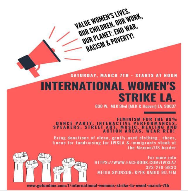 MFSO_US's tweet photo. Spread the word 🗣 &amp; join us tomorrow at the Int'l Women's Strike featuring a guest speaker from MFSO! ✊ We strike at noon at 800 W. MLK Blvd (MLK &amp; Hoover) LA, 90037

Don't forget to RSVP at: https://t.co/VqhjIXakX3

All donations can be made at: https://t.co/Oh7wwPDOVh

#iwsla https://t.co/czCFx0jxvq
