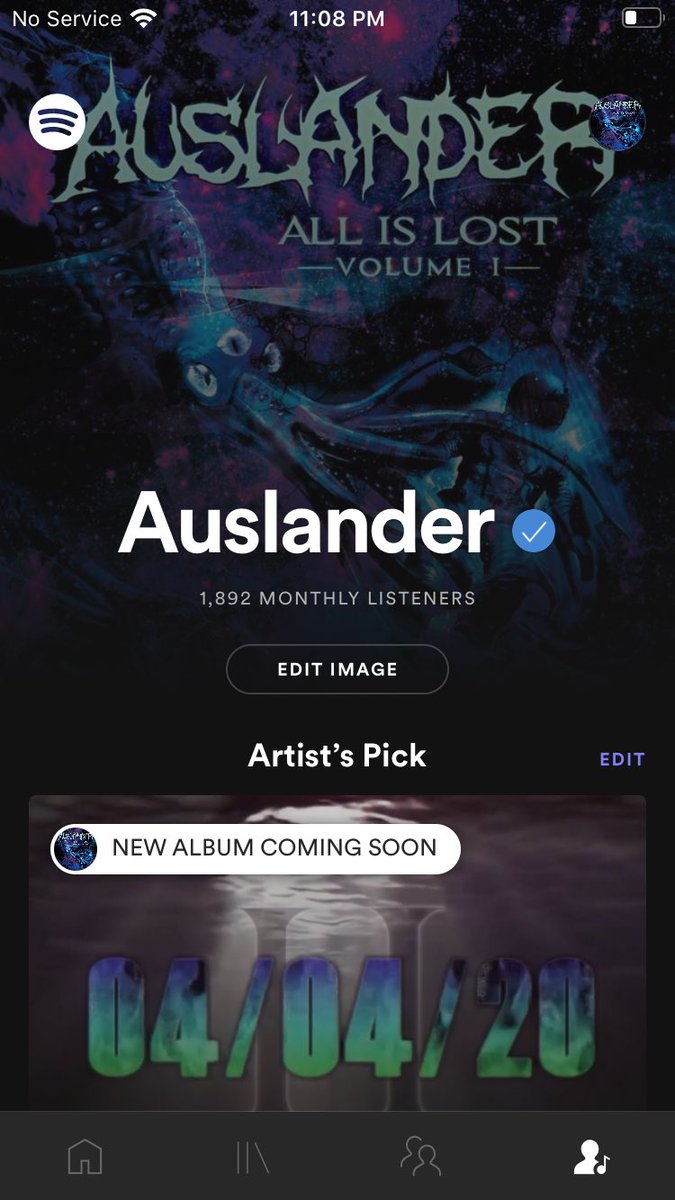 Follow us on Spotify to catch the release of our upcoming new album!!! (04/04/2020)