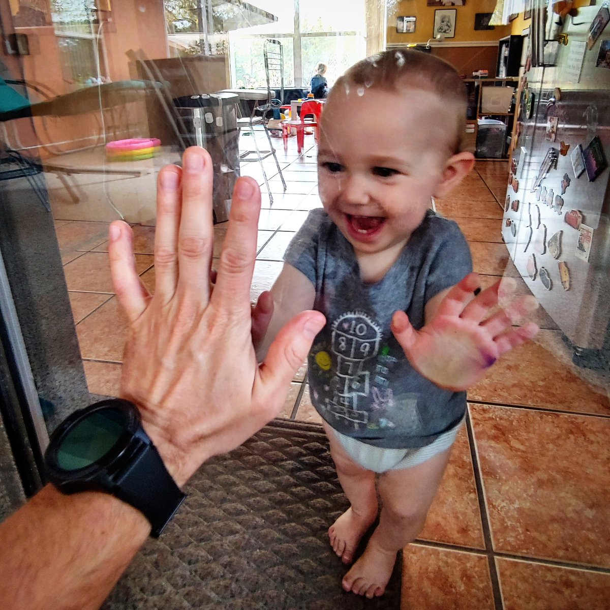RyInSpace's tweet photo. I hope that the only time I see my kids through a quarantine glass window is when 1 of them (or I) is about to blast off into space! I'm off to #BigSky, #Montana tomorrow for IEEE Aerospace Conference. #IEEEAeroConf #IEEE2020 #MLK #StaySafe #StayAlert #WashYourHands @IEEEAeroConf https://t.co/fd7pQmkX45