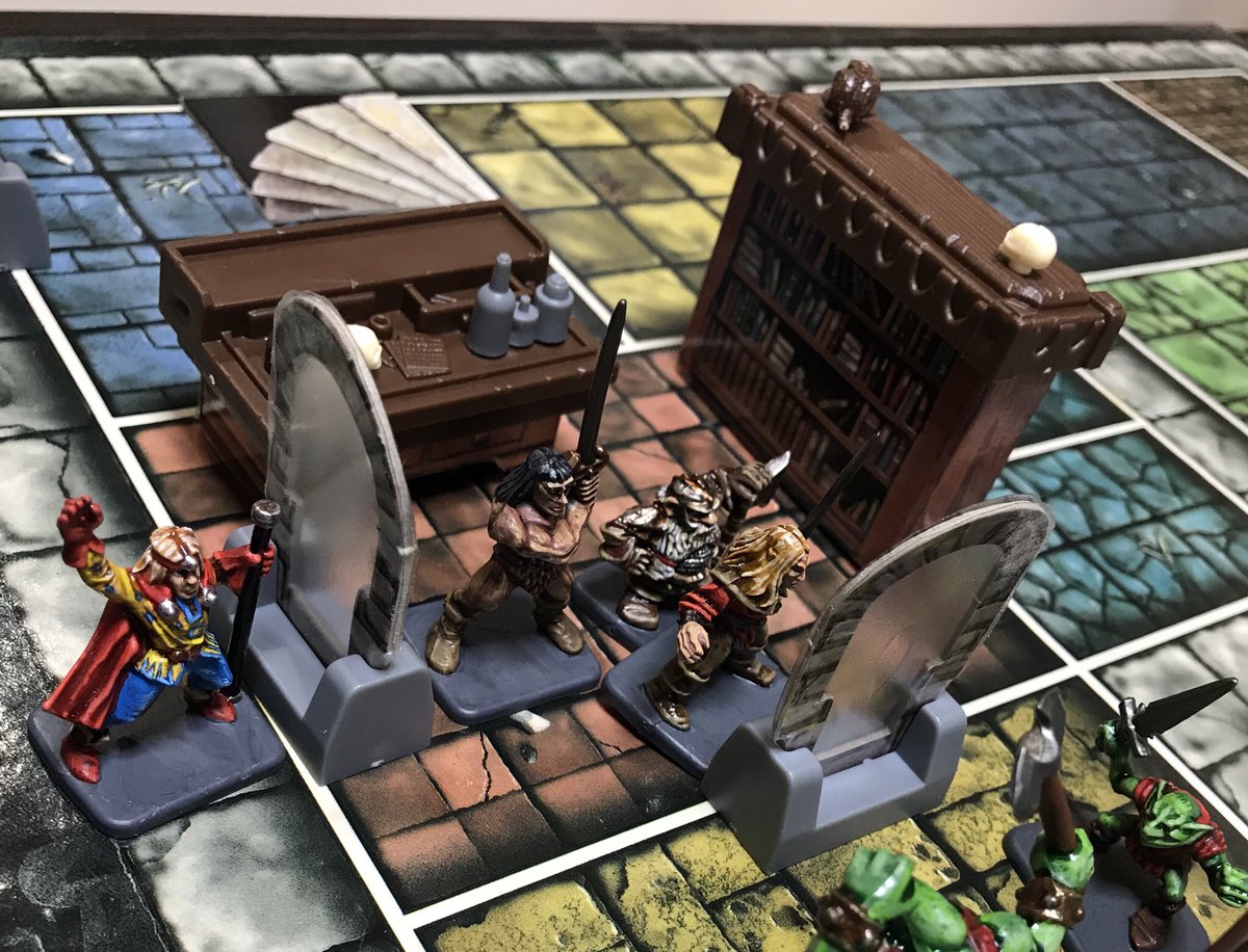 RattlebonesC20's tweet photo. Finally introduced my 6 year old to Heroquest yesterday. He loved it. This was a long time coming, as he wanted to wait until Dad had painted all the minis. I'm proud of the character names he arrived on, mostly his own. https://t.co/OhAtPt8Tpt