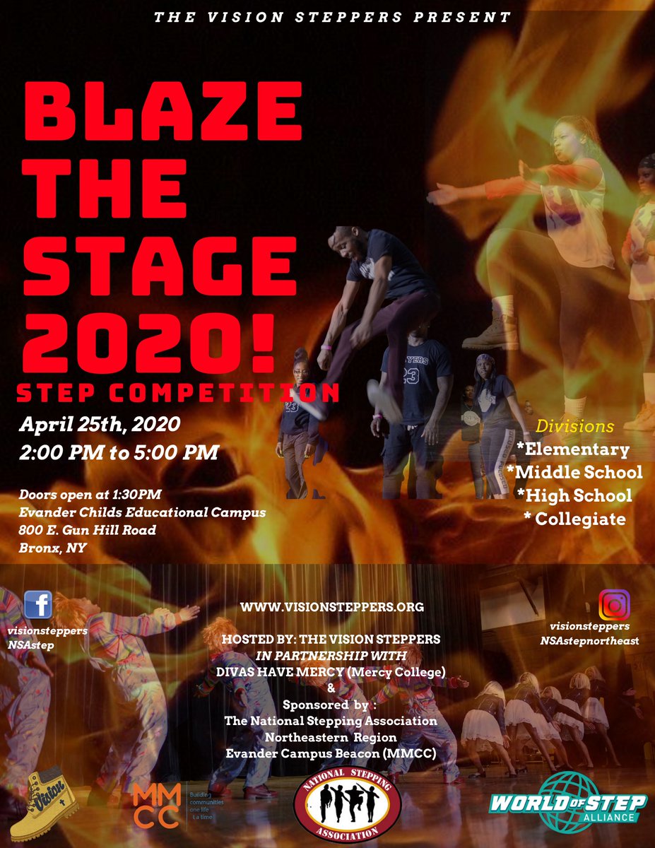 Back by popular demand! Blaze The Stage 2020 #stepcompetition. Presented by <a href="/visionsteppers/">Vision Steppers</a>, @worldofstep,<a href="/nsastep/">National Step Association</a>northeast @nsastep. Let’s go! #blazethestage #stepcompetition #nsa