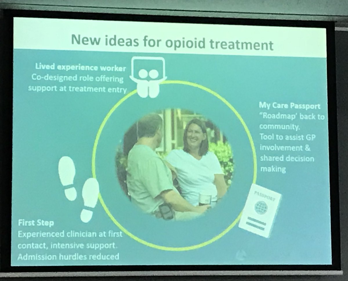 Great to hear from the <a href="/NNSWLHD/">Northern NSW Local Health District</a> Redesign Graduate Certificate ‘Opioid Treatment Options’ team Sandra O’Brien &amp; Shellie Hayman at the joint <a href="/nswaci/">NSW Agency for Clinical Innovation</a> and <a href="/UTAS_/">University of Tasmania</a> Symposium ‘Redesigning the Future of Health’. Really making a difference to peoples lives. #Hobart