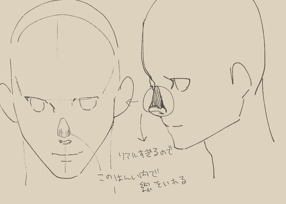 @Re_M_off 鼻筋〜小鼻の立体感を強調する表現じゃないかなと思います( ˙▾˙ ) これじゃなかったらすいません? 