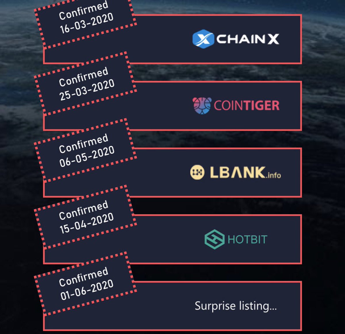 artof_marc's tweet photo. Do be aware of the following listing schedules. You don’t want to miss out on this success story. #Burn #Blockburn #Blockchain https://t.co/EsjexJcwFk